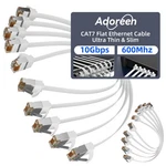 10 Pack 2 Ft White CAT7 Flat Ethernet Cable, Shielded High Speed Patch Cord. Fixed Price $21.48.