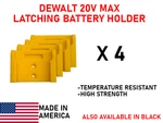 Dewalt 20V Latching Battery Wall Mount Holder 4 Pack Garage/trailer Organizer. Fixed Price $9.75.