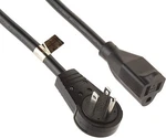 Stellar Labs 12" Extension Cord With Flat Rotating Plug - Black Lot Of 3. Fixed Price $39.99.