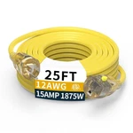 25FT 12/3 Gauge Heavy Duty Outdoor Extension Cord Waterproof, Weatherproof -5.... Fixed Price $53.94.