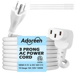 Adoreen 6 Ft Computer Tv Replacement Power Cord White, 90 Degree Angled L-sha.... Fixed Price $14.38.