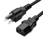 Standard 5FT (1.5M) 10 Amps 125 Volts Black 3 Prong Power Cord Cable For E.... Fixed Price $8.41.