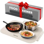 Food Warming Mat Tray 3 Adjustable Temp Full Surface Heating Beige Silicone. Fixed Price $47.08.