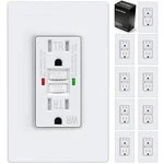 Electeck 10 Pack Gfci Outlets 15 Amp, Outdoor Weather Resistant (wr), Self-te.... Fixed Price $97.63.