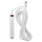 Digital Energy ENR11005 15FT 6-OUTLET 2-USB Surge Protector White. Fixed Price $54.04.