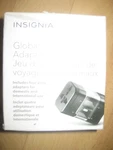 Lot Of Insignia 5-PIECE Global Travel Adapter Plug Set. Uk Europe Us Asia. Fixed Price $18.15.