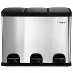 Elama 3 Section 15 LITER/4 Gallon Each Trash And Recycling Step Bin. Fixed Price $71.75.
