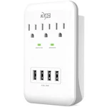 Kmc 3-OUTLET Wall Mount Surge Protector, 900 Joules, Usb 4.8 1 Pack, White. Fixed Price $22.04.