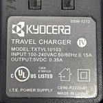 Kyocera Travel Charger TXTVL10103 5VDC 0.35A -- Tested Free Shipping. Fixed Price $10.99.