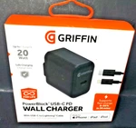 Griffin Powerblock Usb-c Pd 30W Fast Wall Charger Foldable Black. Fixed Price $9.99.