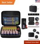 All-in-one Battery Organizer Case Holds 80 Batteries + Tester BT-168D Included. Fixed Price $48.99.