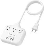 Multi Plug Splitter, Flat Extension Cord 25 Ft With 3 OUTLETS&4 USB(2 .... Fixed Price $39.65.