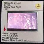 Yvonne Jacquette "battery Park Night" 35MM American Modern Art Slide. Fixed Price $14.95.