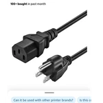 Toniwa Ul Listed 6FT Black Power Cord Nema 5-15P Iec C13 3-PRONG. Fixed Price $10.00.