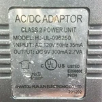Shantou Hua Jun Electronic Ac/dc Adapter Class Power Unit HJ-UL-096250 Output. Fixed Price $19.91.