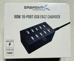 Sabrent 10-PORT Usb Charging Station 12 Amps/ 60 Watts Black Ax-tpcs. Fixed Price $34.99.