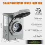 Kanayu Pre-drilled Amp Generator Inlet Box, Nema SS2-50P 3-PRONG Locking G.... Fixed Price $24.98.