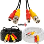 Siamese Cable Cctv Security Camera Bnc Dc Power/video Wire Black/white Pack Lot. Fixed Price $91.35.