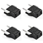 Black Us To Europe Round Pin Travel Power #01: ADAPTER,4-PACK,. Fixed Price $13.13.