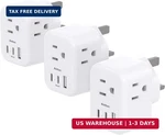 To Uk Plug Adapter 3 Pack, Addtam Type Travel With Outlets Usb Por. Fixed Price $17.77.