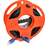 16 Gauge 3PRONG Cord Storage Wheel, Black, 80 Ft - W/wheel). Fixed Price $80.53.