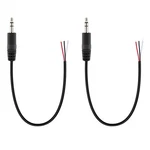 Fancasee 2-PACK 3.5MM 1/8" To Speaker Trs Stereo Male Plug Bare Wire.... Fixed Price $11.19.