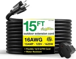 Go Green Power 15FT Heavy-duty Outdoor Extension Cord Listed & Durable. Fixed Price $20.69.
