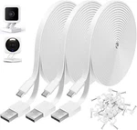 3 Pack Power Extension Cable Compatible With Wyze Cam, Eufy, 10FT, White. Fixed Price $22.31.