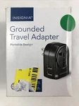 Insignia- Grounded Travel Adapter Wall Charger Black. Fixed Price $12.00.