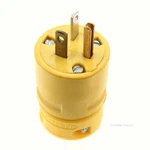 Daniel Woodhead #1433 Yellow 20A Straight Blade Connector Plug Nema 5-20P 125V. Fixed Price $9.49.