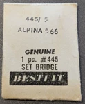 Nos Bestfit Genuine Alpina Cal. 566 Set Bridge - Watch Part # 445/5. Fixed Price $19.99.