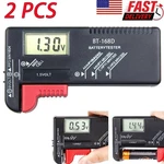 2PC Battery Tester Digital Voltage Checker For AAA/AA/C/D/9V Batteries Universal. Fixed Price $7.99.