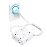 Trond 360 Rotating Flat Plug Power Strip, 5FT Extension Cord White. Fixed Price $16.92.