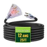 25 Ft Lighted Outdoor Extension Cord With Electrical Power Outlets - 12/3 S.... Fixed Price $43.35.