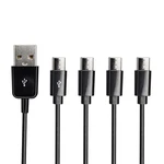 Cerrxian Usb Type Splitter Charging CABLE,1FT 0.3M-4 C, Black. Fixed Price $14.41.