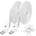 2 Pack Power Extension Cable Compatible With Wyze Cam 16.4FT, White. Fixed Price $20.51.