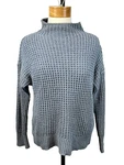 American Eagle Women's Light Blue Fluffy Cable Knit High Neck Sweater Size Small. Fixed Price $5.04.