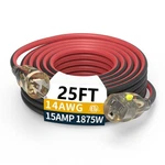 25FT 14/3 Gauge Medium Duty Outdoor Extension Cord Waterproof With Locking Led. Fixed Price $45.59.