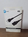 Onn Universal Ac Power Cord 6FT Compatible With Pc, Printers, Tvs, Monitors New. Fixed Price $6.95.