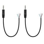 Fancasee 2 Pack Replacement 3.5MM 1/8" Trrs Stereo Male Plug To Bare Wire.... Fixed Price $10.77.
