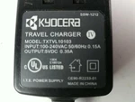 Kyocera Travel Charger TXTVL10103 5VDC 0.35A. Fixed Price $16.31.