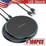 Wireless Fast Charger Charging Pad Dock Samsung Iphone Android Cell Lot. Fixed Price $355.29.
