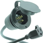 Boat Plug Battery Charger Power Port 15A 125V + 20" 5-15P Marine Inlet Cord GCP1. Fixed Price $23.99.