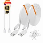 Weishan 2-PACK 30FT Power Extension Cable Compatible With Eufy Feet, White. Fixed Price $26.98.