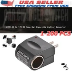 110V - 240V Ac Plug To 12V Dc Car Cigarette Lighter Converter Socket Adapter Lot. Fixed Price $326.49.