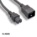 10PCS 3' Black Heavy Duty Power Cord IEC-60320 C15 To C20 14AWG 15A/300V Pdu Ups. Fixed Price $86.69.
