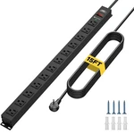 Crst 6-12-OUTLET Heavy Duty Power Strip Surge Protector, Ft CORD/14AWG. Fixed Price $24.99.
