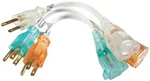 3 Pack Black Short Extension Cords 8 Inch Lighted Ends Ul Listed. Fixed Price $18.39.