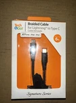Tech & Go 6 Ft. Braided Cable Lightning To Type-c Black. F14. Fixed Price $10.00.