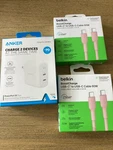 Anker Power Iii 40W Pd Wall Charger 2-USB-C Ports & Pink Belkin 60. Fixed Price $38.95.